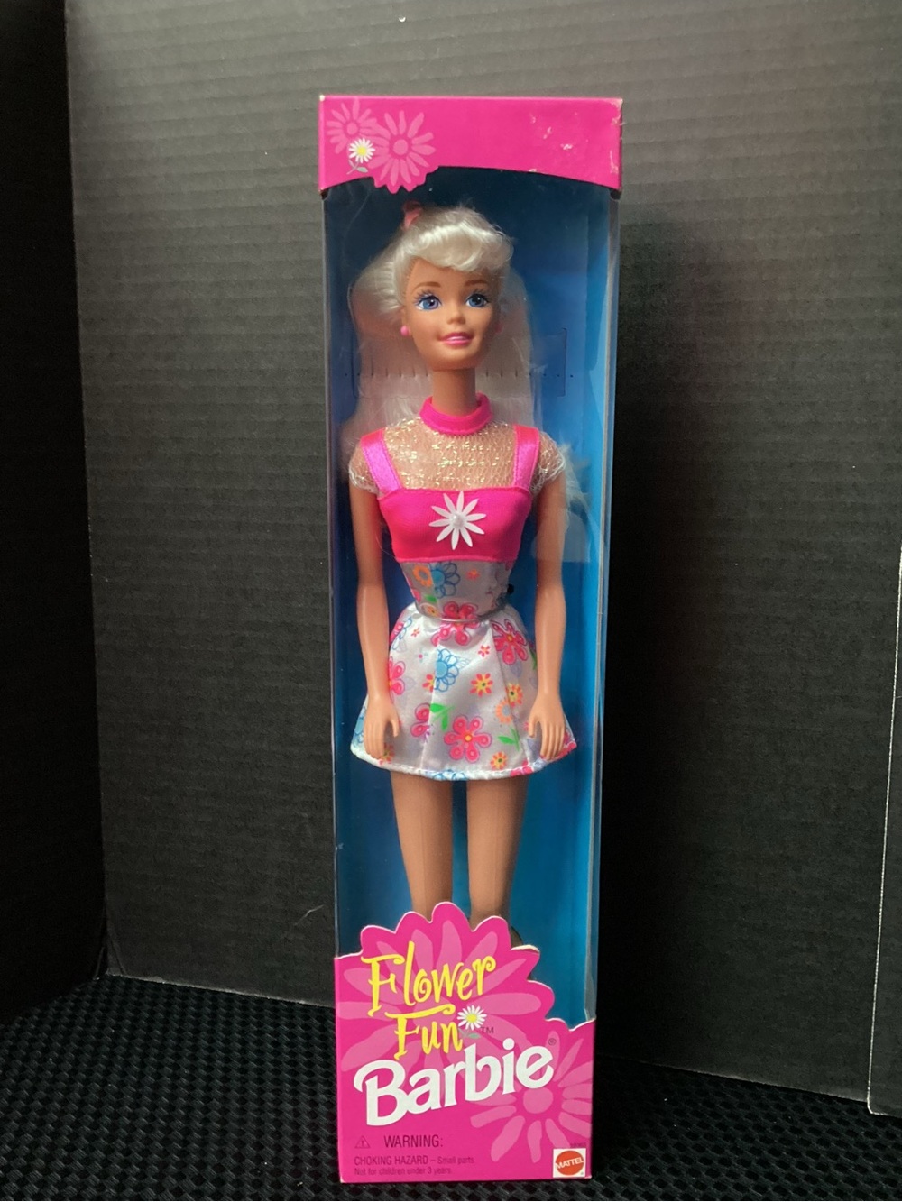 1996 Barbie Flower Fun Pink Floral Top and Multicolor Daisy Skirt